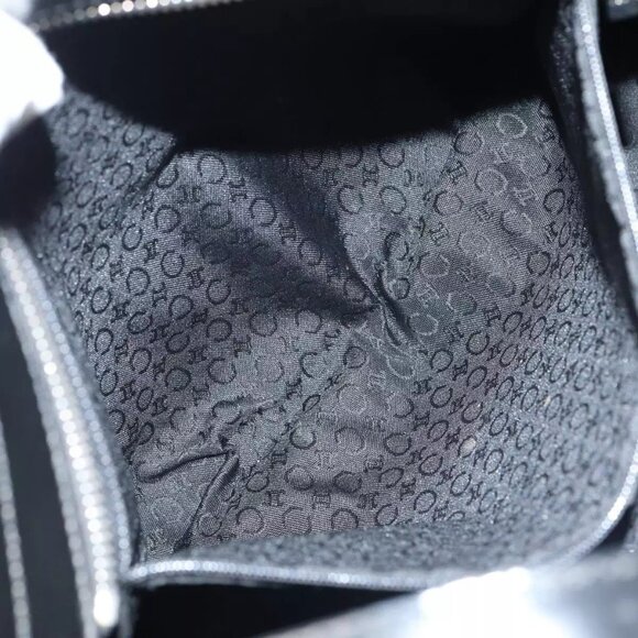 CELINE Macadam Canvas Shoulder Bag Vinyl Black - Picture 8 of 16